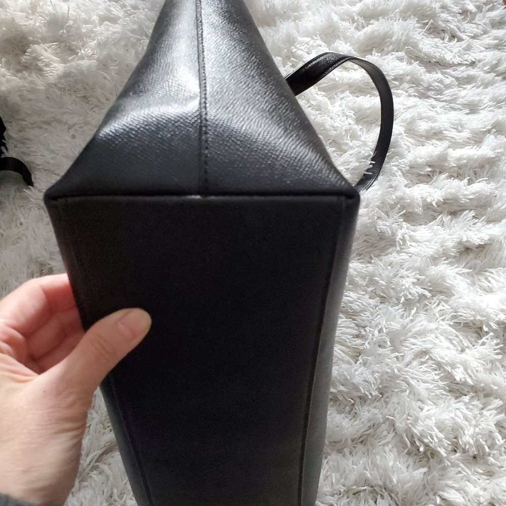 Coach Black Leather Tote Bag - Picture 3 of 5